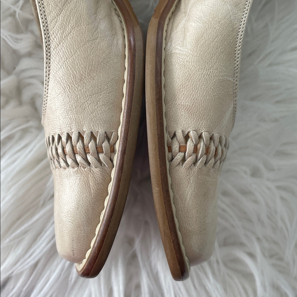 Vintage Roberto Capucci Shoes Leather Designer Shoes Size 6B Cream brown Color - Picture 6 of 13